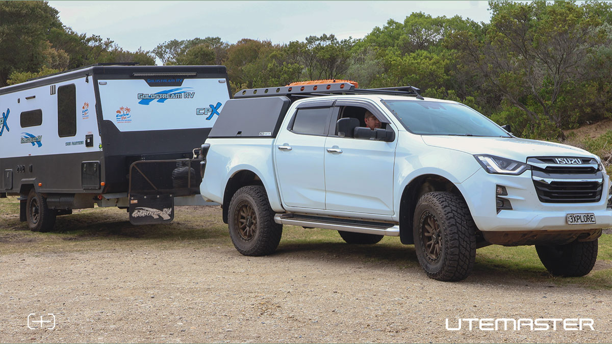 Isuzu D Max Ute White Caravanning Roof Rack Utemaster Centurion Canopy 6