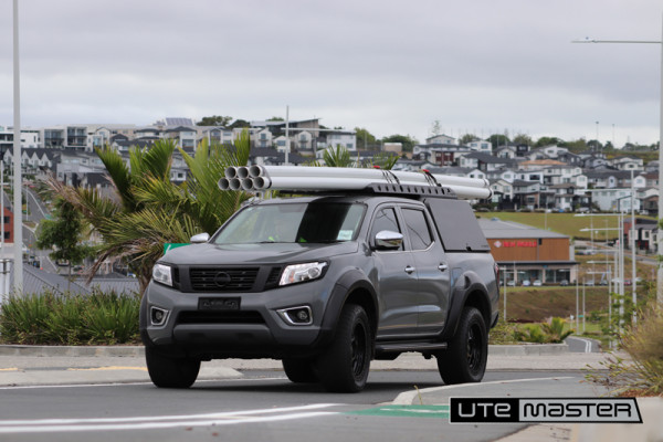 Nissan Navara Grey Utemaster Centurion Canopy PVC Pipe Long Load Ontop