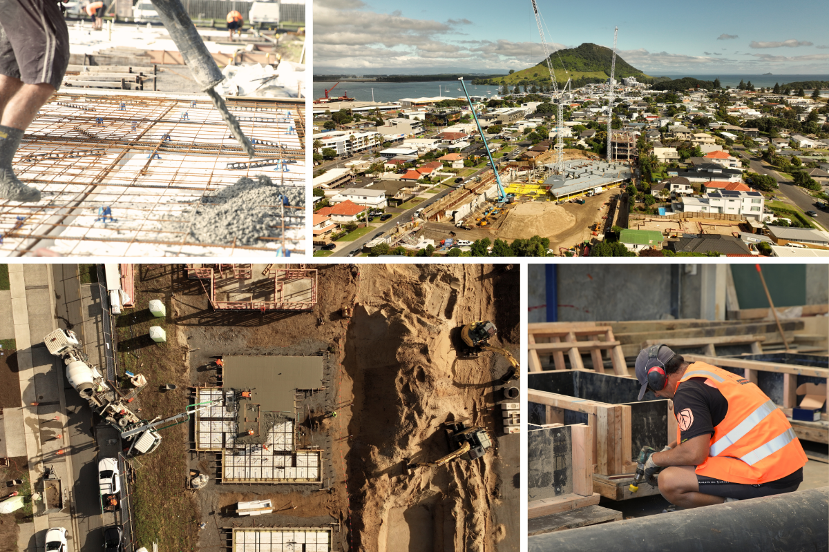 Off The Wall Construction crew and site work showing a purpose-built construction ute fleet fitout