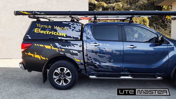 Electrician Ute Setup Utemaster Centurion Canopy Sign Writing Tradie Secuity