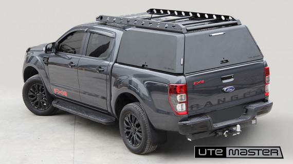 Ford Ranger FX4 Canopy Ute Black Overlanding 4x4 Cantilever Roof Rack Central Locking Utemaster Centurion