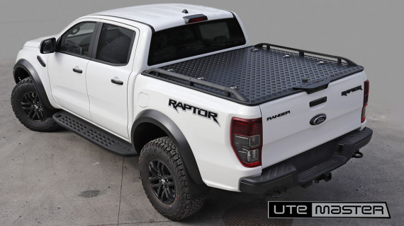 Ford Ranger Raptor White Load Lid Black Side Rails Lashing Rings