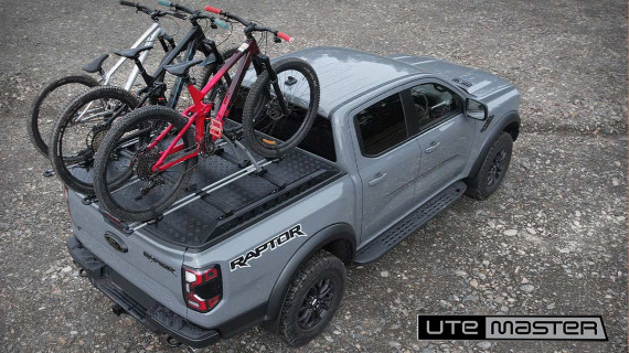 Ford Ranger Raptor 2025 Grey Ute Hard Lid Bike Rack Accessories
