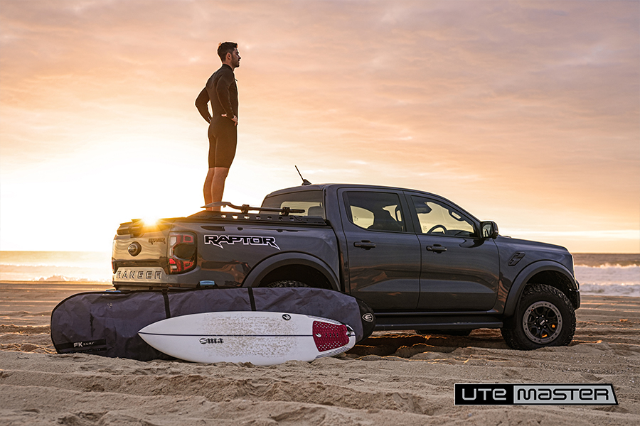 Next Gen Ford Ranger Raptor Hard Lid 4x4 Surfing  Ute Hard Lid Adventures  Utemaster Load Lid v2