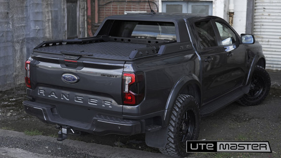 Next Gen Ford Ranger Sport Grey Utemaster Hard Lid Tough Side Rails 200kg Rated 4x4