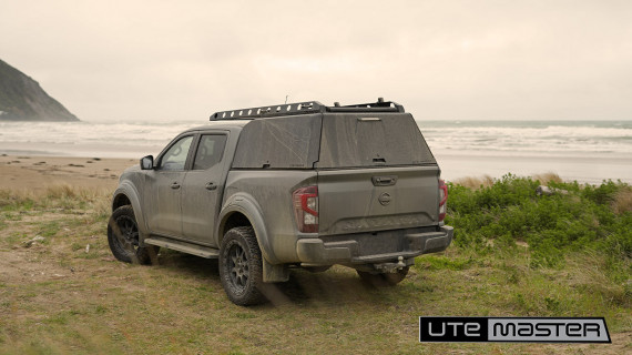 Nissan Navara Grey 2022 Ute Tub Canopy Utemaster Centurion Canopy Rack 4x4 Beach