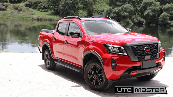 Red Nissan Navara Pro 4x Front Tough Accessories Black