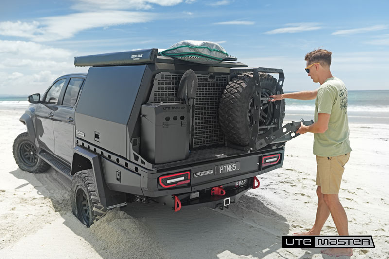 Utemaster TrailCore Tray Canpy Rear Fold Down Ladder Accessory
