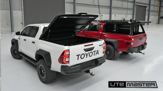Toyota Hilux 2023 GR Red Canopy Tradie Ute Hard Lid Tub Canopy v2