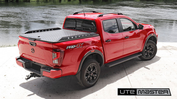 Ute Hard Lid to suit Nissan Navara Pro 4x Tonneau Black Red Tough Checkerplate Cover