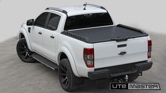 Ute Hard to suit Ford Ranger Destroyer Side Rails Tough 4x4 Overland White Tub cover Tonneau