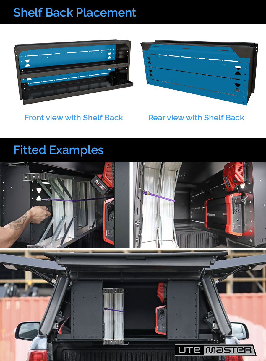 Utemaster Centurion Canopy Shelf Back for shelving unit 