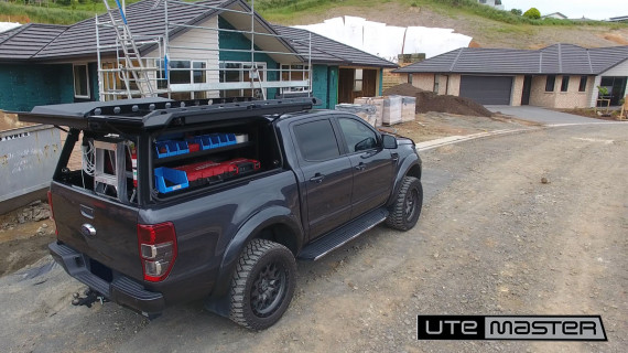 Utemaster Centurion Canopy Shelving Ford Ranger Builders Ute Tradie Setup