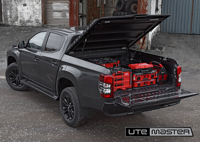 Utemaster Hard Lid to suit Mitsubishi Triton Load Lid Grey Black Tradie Setup Tub Cover Tonneau Cover