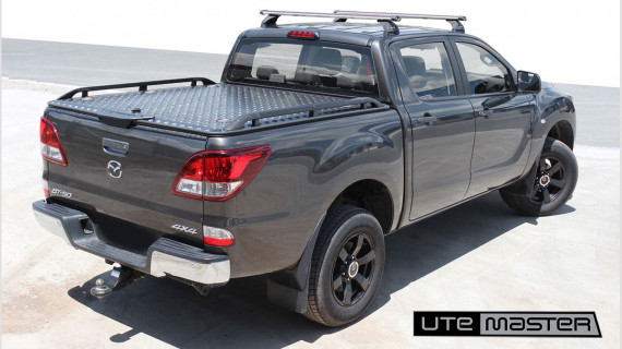 Utemaster Load Lid to suit Mazda BT50 Standard Hard Lid Black Standard Side Rails