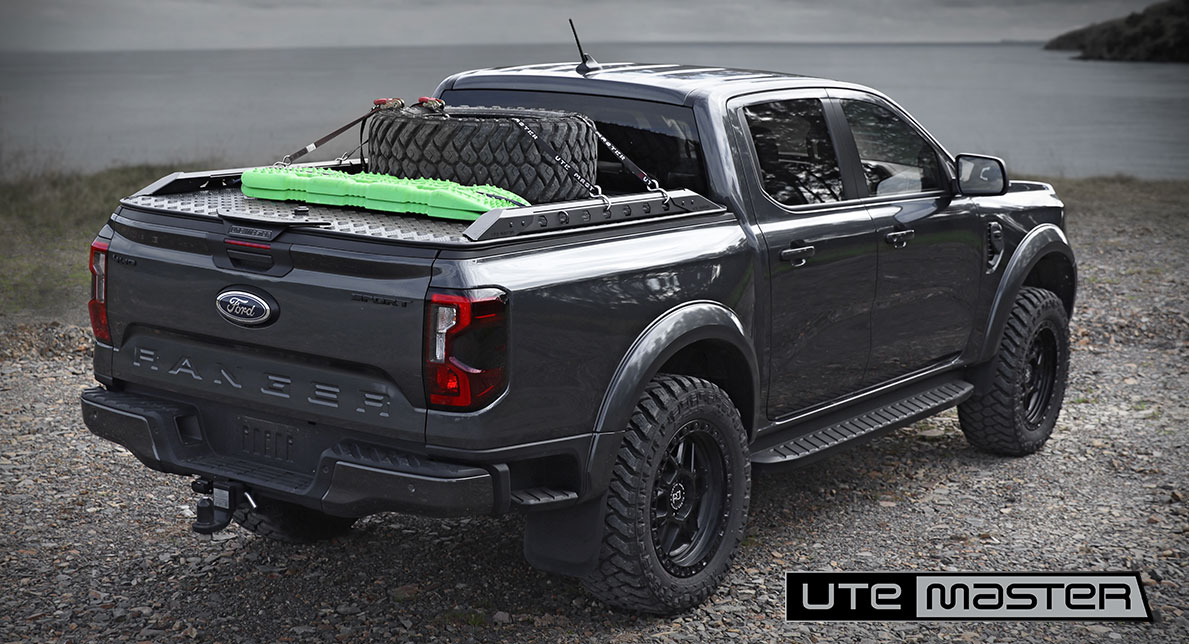 Utemaster Load Lid to suit Next Gen Ford Ranger Offroad 4x4 Sport Grey Black