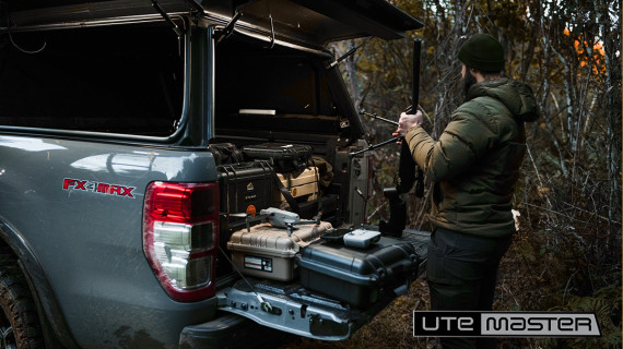 Utemaster Centurion Canopy Hunting Camping setup Gun Rack