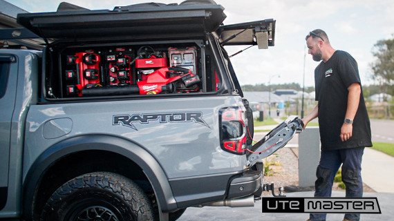 Utemaster Centurion Canopy to suit Ford Raptor Ranger grey Tradie Setup Milwaukee