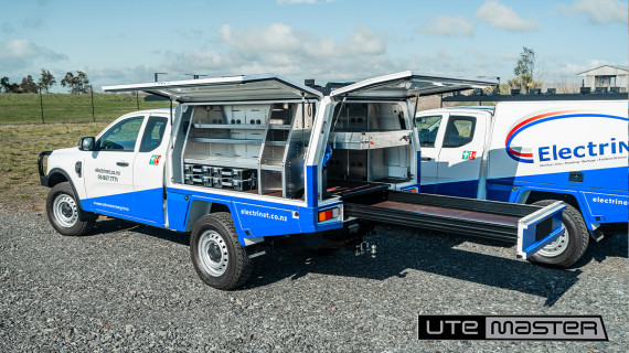 Utemaster Electrical Power Ute Fleet White Tray Canopy Setup