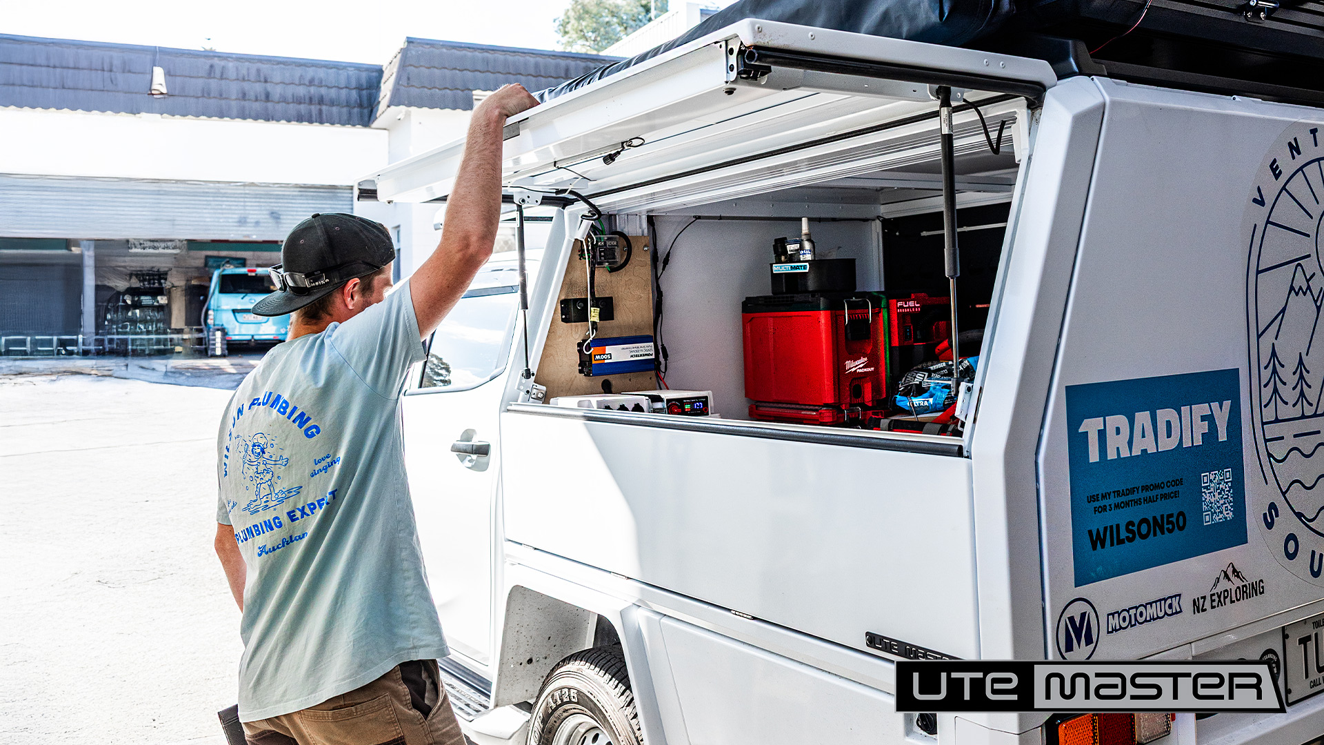 Utemaster TrailCore Plumbing fitout White Tradie Ute Tray