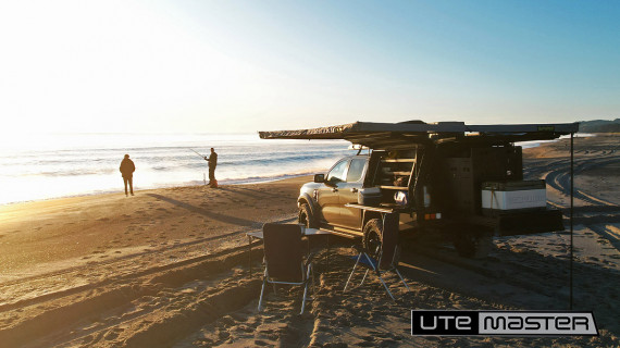 Utemaster TrailCore Service Body Beach Fishing Camping Overlanding 4WD Ford Ranger Sport Grey