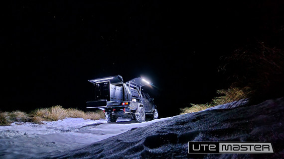 Utemaster TrailCore Service Body Tray Canopy Ute Setup Snow Camping
