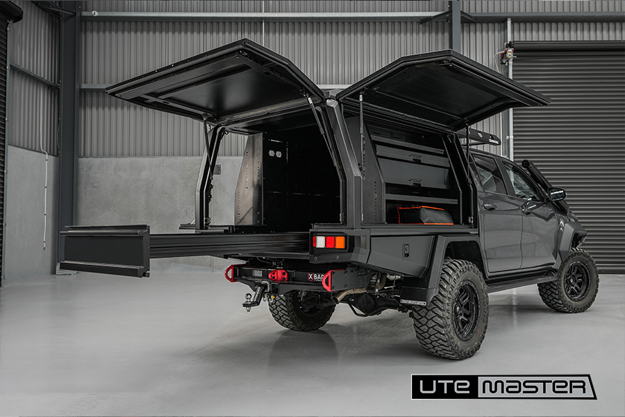 Utemaster TrailCore Service Body Ute Accessories Tool Boxes Wide Door Access Tough v4