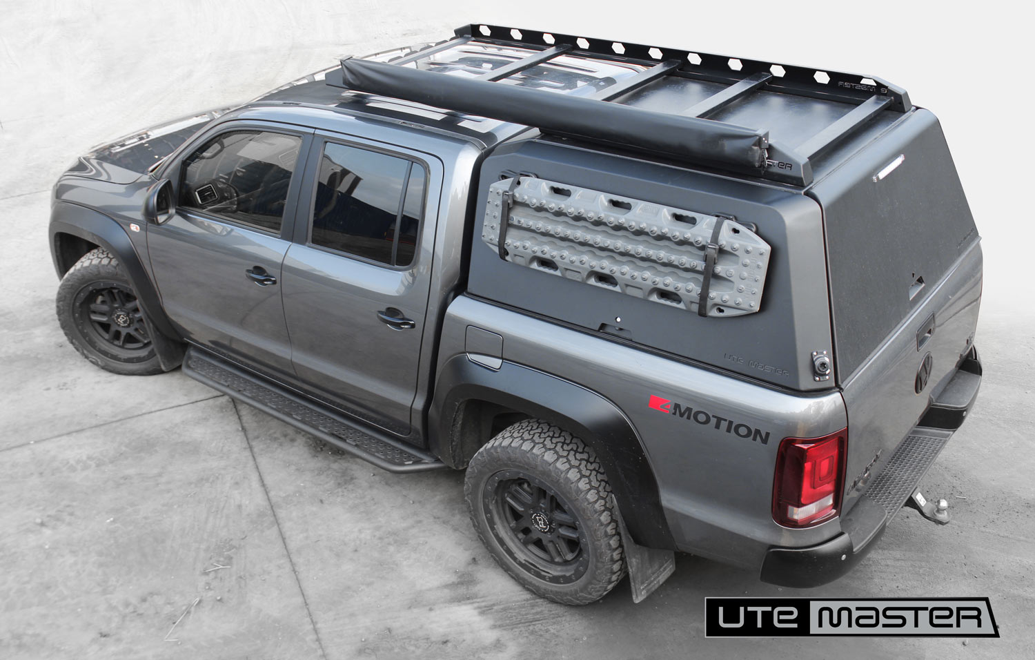 Ute Tub Canopy to suit Volkswagen Amarok VW Overlanding Setup 4x4 Awning Aluminium Tough Black Grey Rack